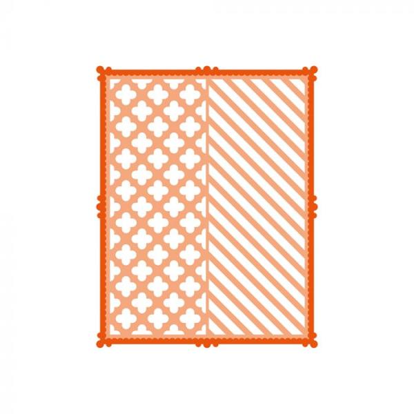 Tonic Studios - Stanze - Essentials Stanzschablone Curved Crosses - Stripes 