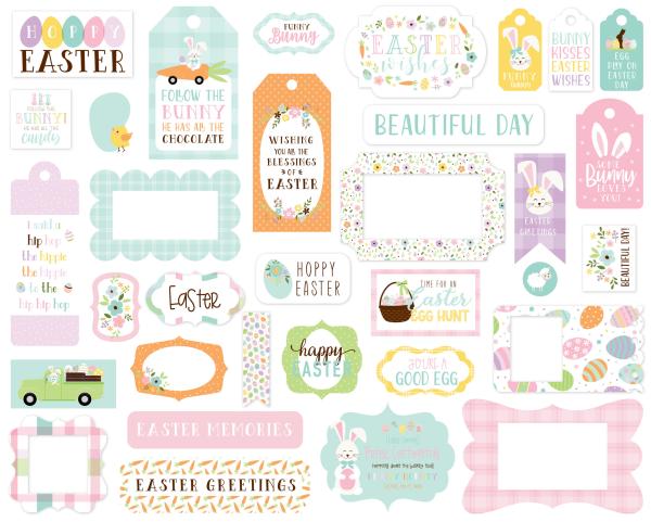 Echo Park "Welcome Easter" Ephemera Frames & Tags