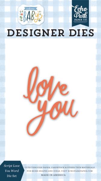 Echo Park "Script Love You" Die | Craft Die | Stanzschablone | Stanze