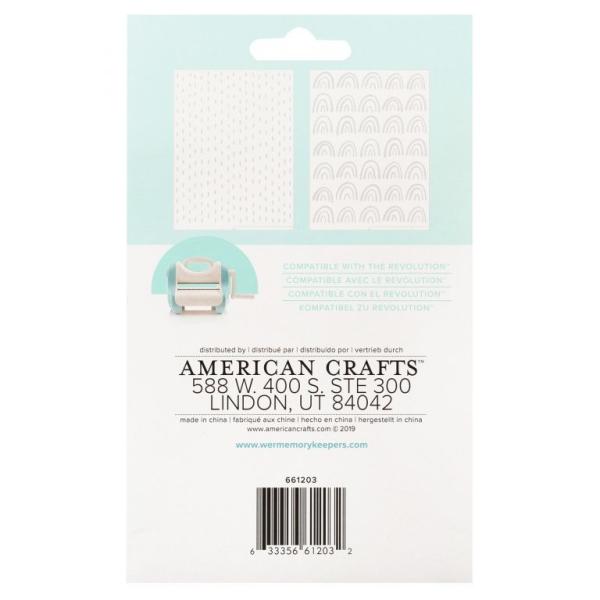 We R Memory Keepers - Amy Tangerine Revolution Embossingfolder (2 Stück)