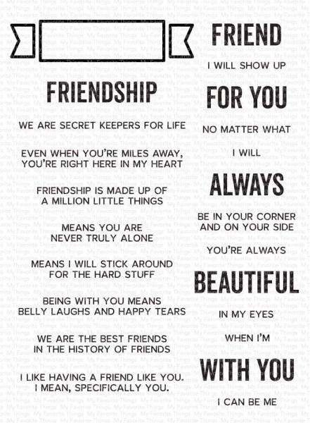 My Favorite Things Stempel "What Friendship Means" Clear Stamp