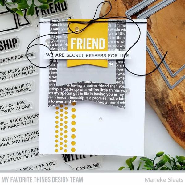 My Favorite Things "Best Friend" 6x6" Background Cling Stamp