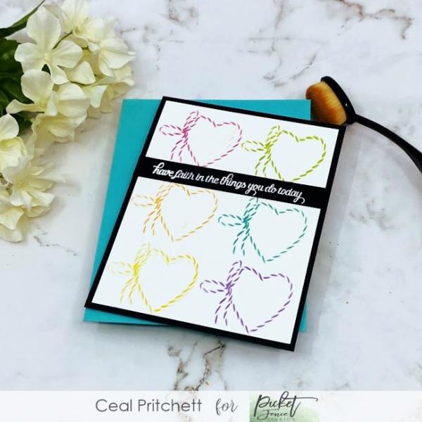 Picket Fence Studios Twine 6x6 Inch Stencil - Schablone