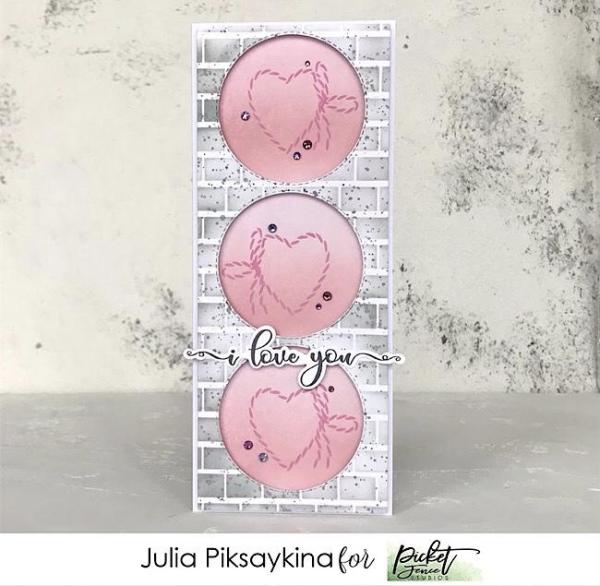 Picket Fence Studios Twine 6x6 Inch Stencil - Schablone