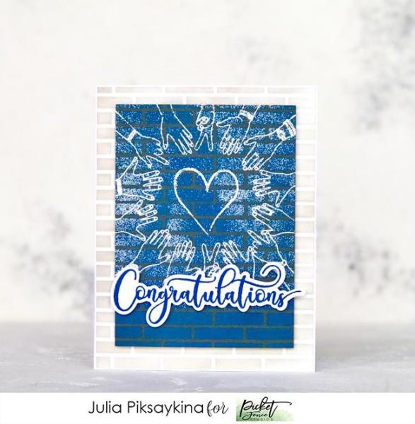 Picket Fence Studios Fancy Congratulations Sentiments  Die (S-181D)