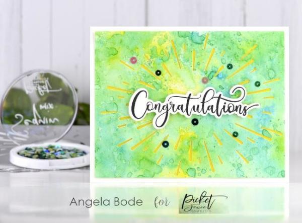 Picket Fence Studios Fancy Congratulations Sentiments  Die (S-181D)