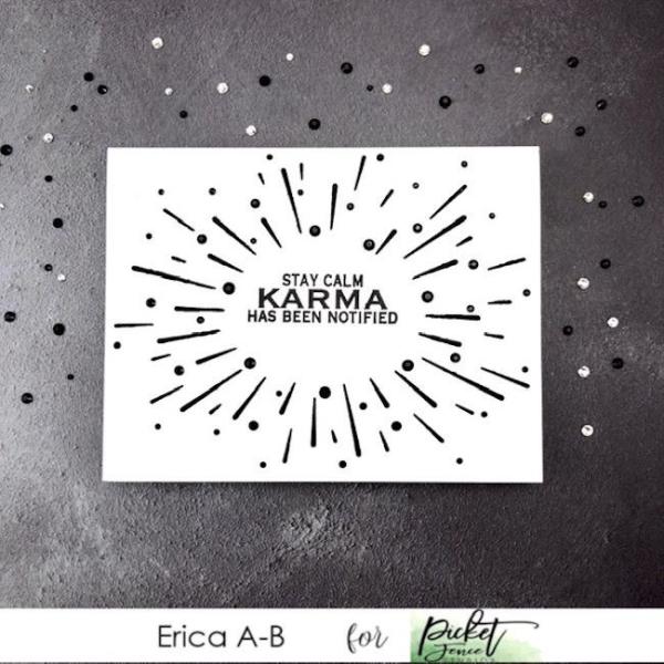 Picket Fence Studios Driving the Karma Bus 4x6 Inch Clear Stamps 