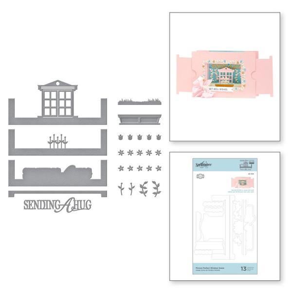 Spellbinders Die "Picture Perfect Window Scene Etched" Stanzschablone