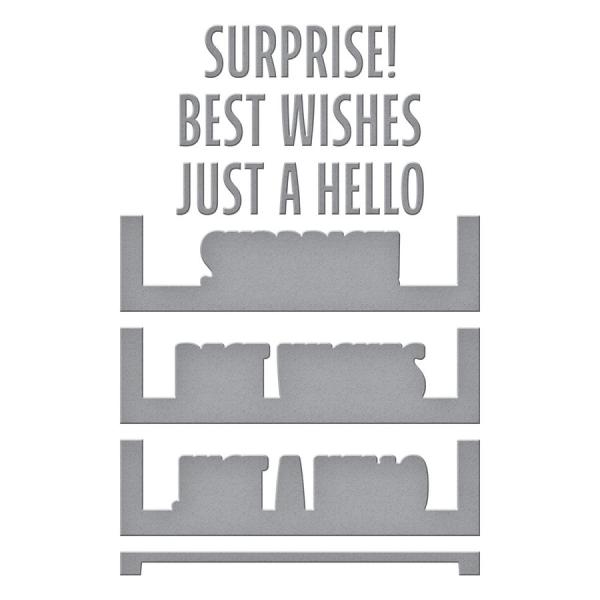 Spellbinders Die "Make a Scene Bold Greetings Etched" Stanzschablone