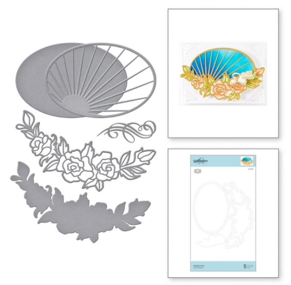 Spellbinders Die "Radiant Oval Etched" Stanzschablone