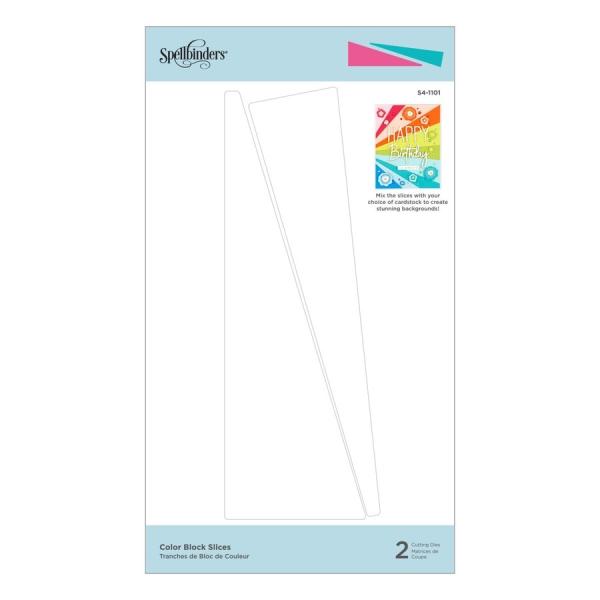 Spellbinders Die "Color Block Slices Etched" Stanzschablone