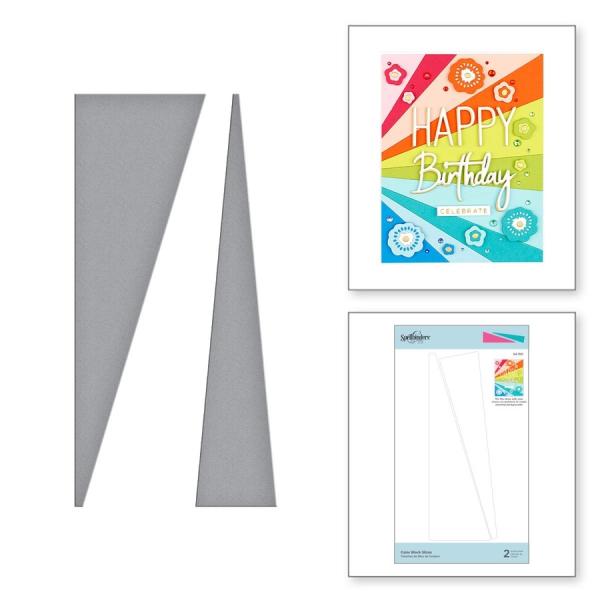 Spellbinders Die "Color Block Slices Etched" Stanzschablone
