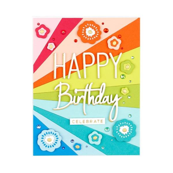 Spellbinders Die "Color Block Slices Etched" Stanzschablone