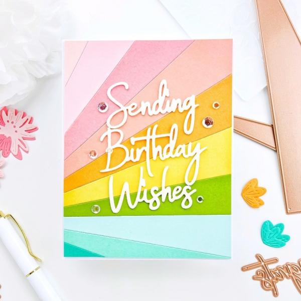 Spellbinders Die "Color Block Slices Etched" Stanzschablone