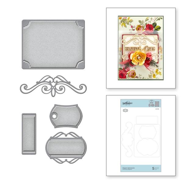 Spellbinders Die "Elegant Adornments Etched" Stanzschablone