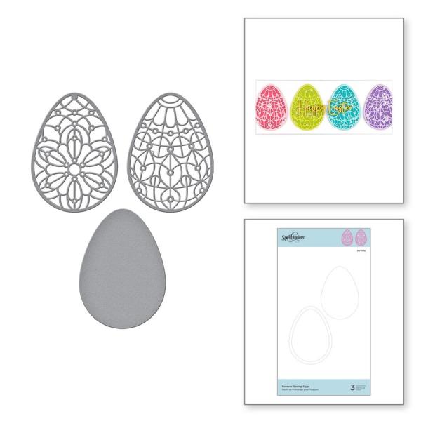 Spellbinders Die "Forever Spring Eggs Etched" Stanzschablone