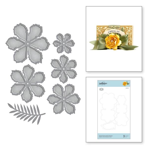 Spellbinders Die "Grand Cinch and Go Flowers Etched" Stanzschablone
