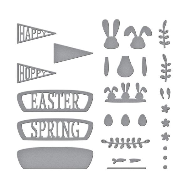 Spellbinders Die "Hoppy Sunday Drive Etched" Stanzschablone