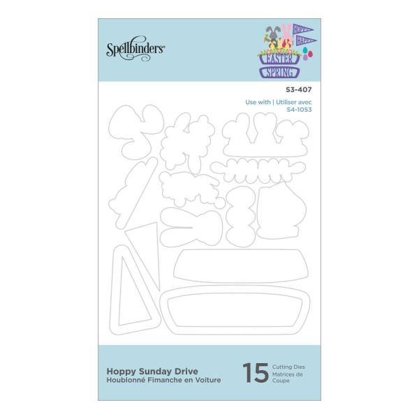 Spellbinders Die "Hoppy Sunday Drive Etched" Stanzschablone