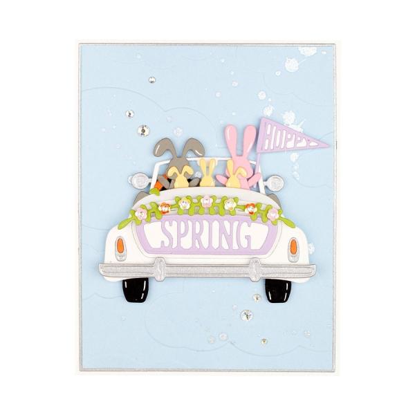 Spellbinders Die "Hoppy Sunday Drive Etched" Stanzschablone
