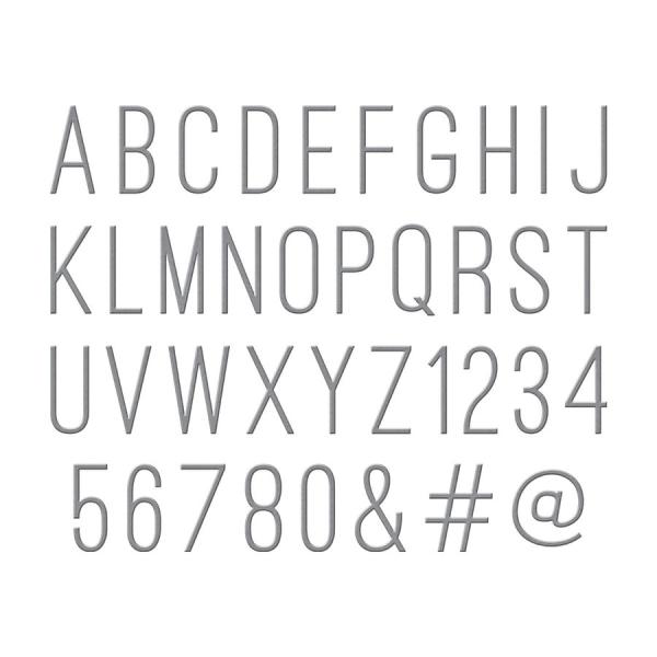 Spellbinders Die "Simply Perfect Alphabet Etched" Stanzschablone