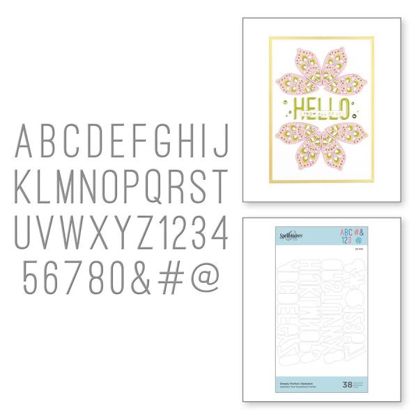 Spellbinders Die "Simply Perfect Alphabet Etched" Stanzschablone