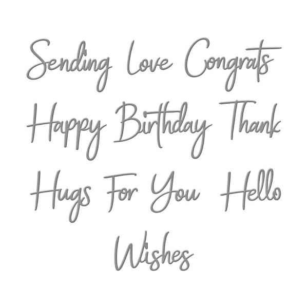 Spellbinders Die "Simply Perfect Mix & Match Sentiments Etched" Stanzschablone