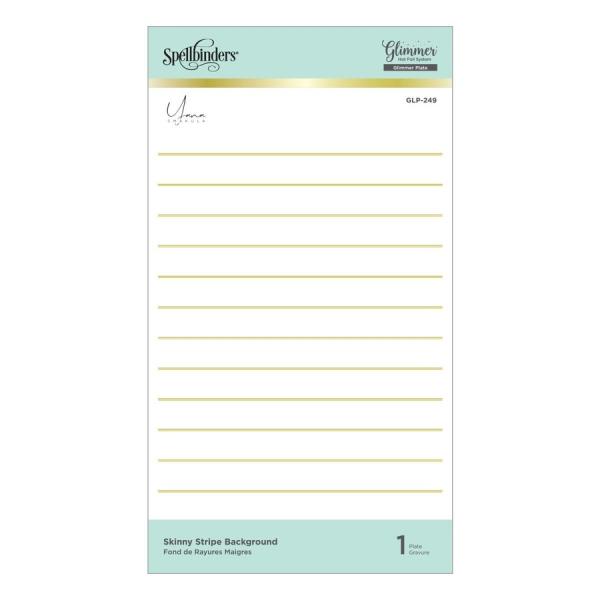 Spellbinders Hotfoil Plate - Skinny Stripe Background Glimmer