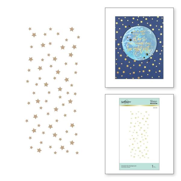 Spellbinders Hotfoil Plate - Celestial Star Background Glimmer