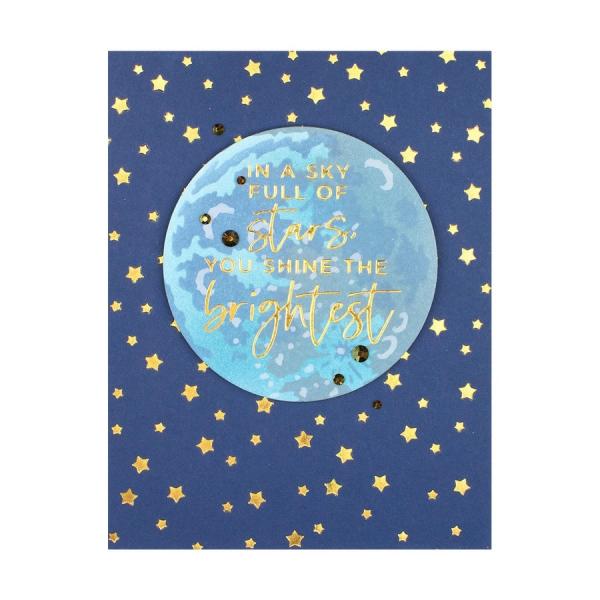 Spellbinders Hotfoil Plate - Celestial Star Background Glimmer