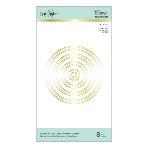 Spellbinders Hotfoil Plate - Essential Duo Lines Circles Glimmer
