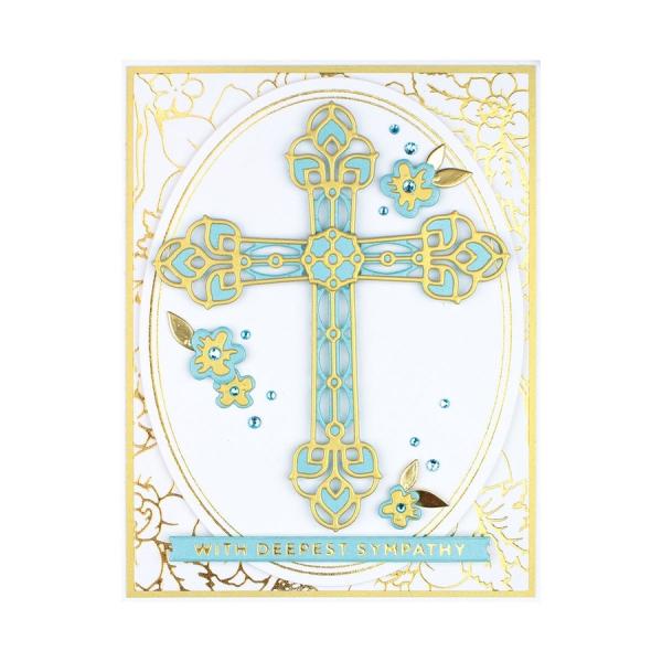 Spellbinders Hotfoil Plate - Essential Duo Lines Ovals Glimmer