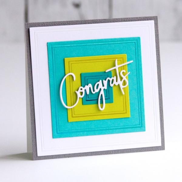 Spellbinders Hotfoil Plate - Essential Duo Lines Squares Glimmer