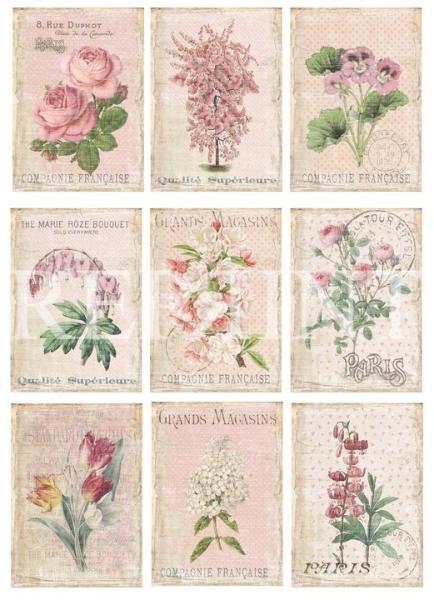 Reprint French Flowers Collection A4 Paper Pack