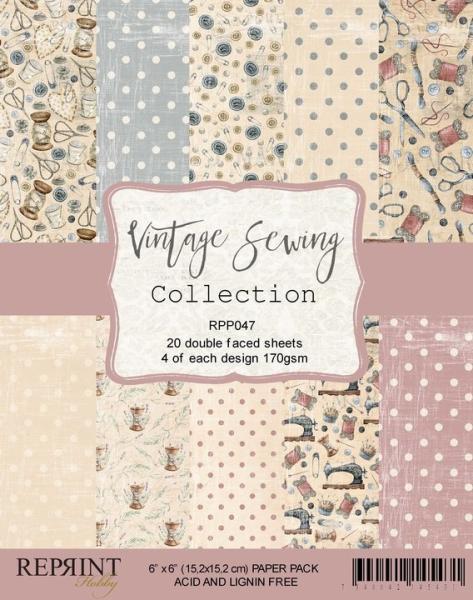 Reprint Vintage Sewing Collection 6x6 Inch Paper Pack