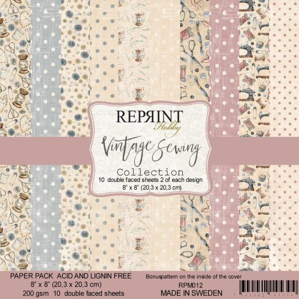 Reprint Vintage Sewing Collection 8x8 Inch Paper Pack 
