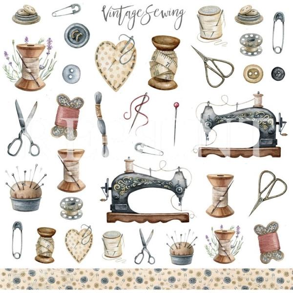 Reprint Vintage Sewing Collection 8x8 Inch Paper Pack 