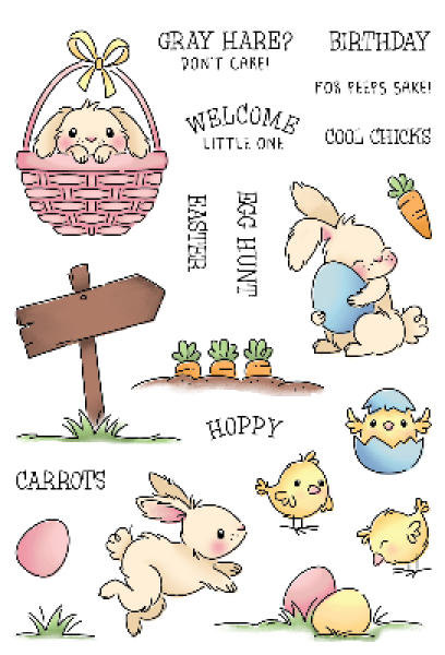 LDRS-Creative Hoppy Egg Hunt 4x6 Inch Clear Stamps
