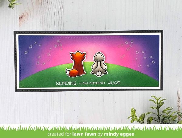 Lawn Fawn Stencil - Schablone - Simple Hillside Slimline Stencils