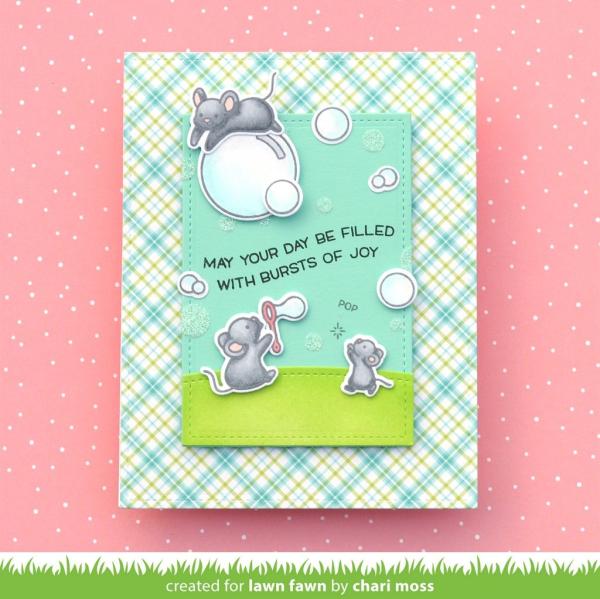 Lawn Fawn Stempelset "Bubbles of Joy" Clear Stamp