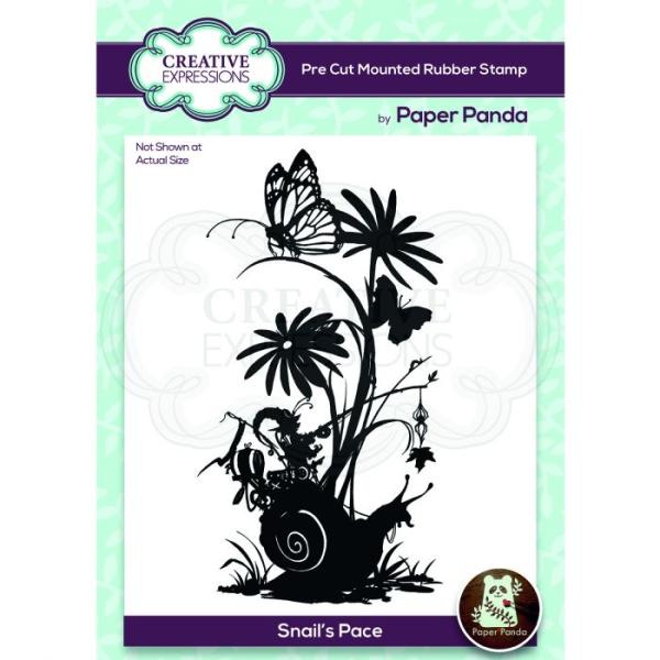 Creative Expressions - Paper panda pre cut mounted rubber stamp Snails
