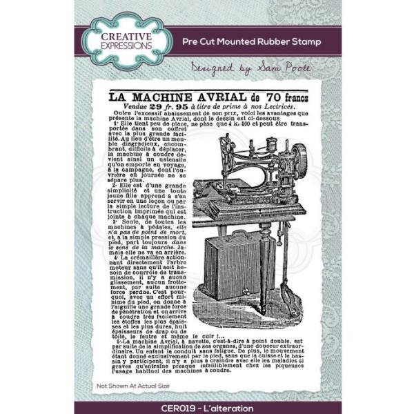 Creative Expressions - Pre cut rubber stamp L'alteration A6