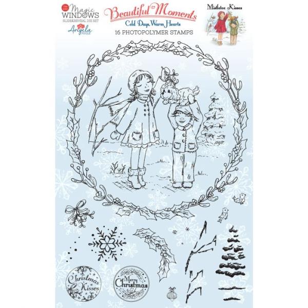 Creative Expressions - Magic windows clear stamp set Mistletoe kisses