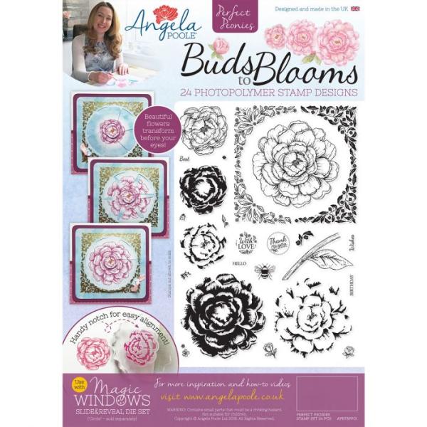 Creative Expressions - Magic windows clear stamp set Perfect peonies