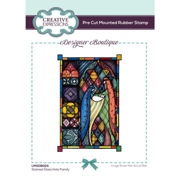 Creative Expressions - Designer boutique stained glass stamp Holy fami