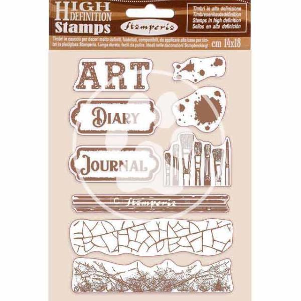 Stamperia Stempel "Art" Natural Rubber Stamp - (Naturkautschukstempel)