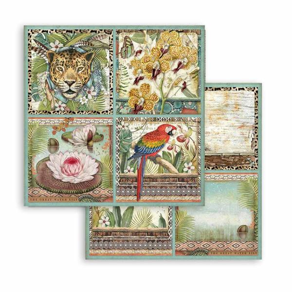 Stamperia "Amazonia" 8x8" Paper Pack - Cardstock