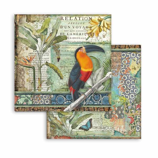 Stamperia "Amazonia" 8x8" Paper Pack - Cardstock