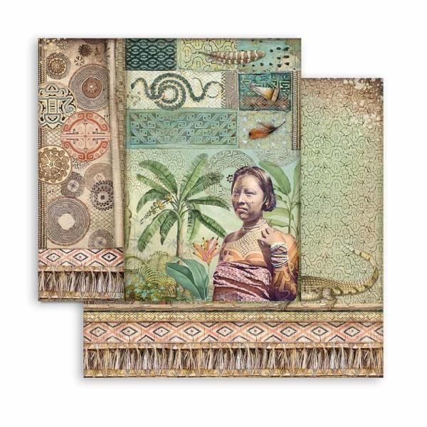 Stamperia "Amazonia" 8x8" Paper Pack - Cardstock