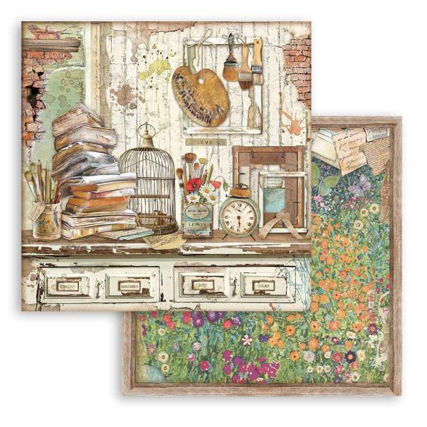 Stamperia "Atelier des Arts" 8x8" Paper Pack - Cardstock